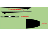 Genuine Matte Black Sports Stripe Decal Kit for Mustang Mach-E 2021-24 | #VMK9Z-6320000-A